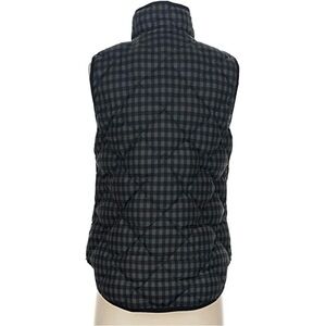 J. Crew Black and Gray Checkered Vest